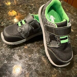 See Kai Run Black and Green Kids Sneakers